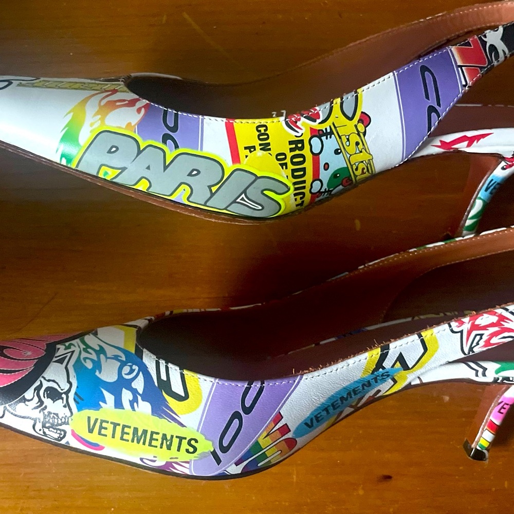 Vetements slingback kittenheel shoes sz37 ( but run small)